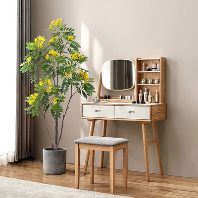 Artificial cassia flowering tree yellow home deco hotel office potted tree
