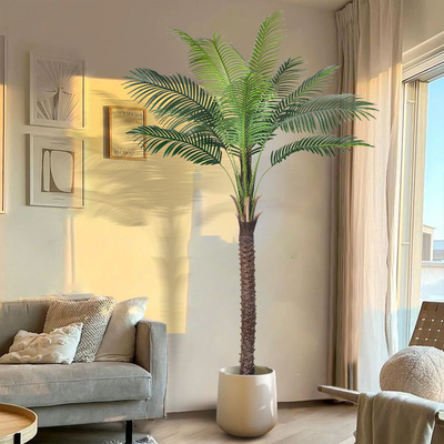 180cm 210cm Artificial Coconut Trees Fake Plants Large Green Palm Bonsai Decoration Room Floor Potted