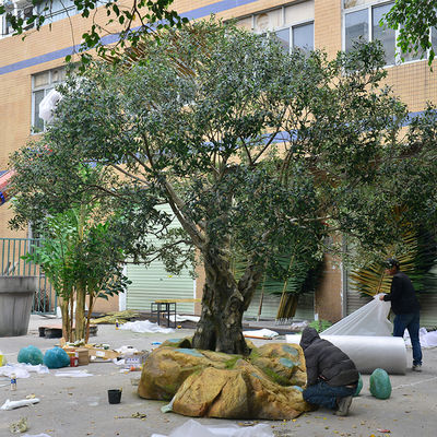 UV-Resistant large 5m customized olive tree artificial with Trunk Realism Realistic Fruits for Hotel Lobbies & Resorts Shopping Mall Luxury Villas