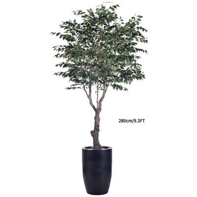 Indoor/Outdoor Faux Silk Plant 2.8m 9.3ft Ficus Artificial Tree​ For Home, Office, Living Room, And Garden Decor