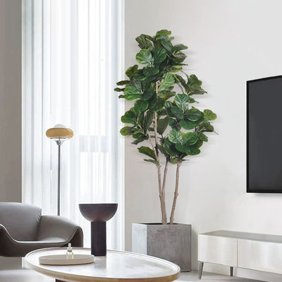 Artificial Ficus Microcarpa  6 Ft Indoor Pot Faux Fiddle Leaf Fig Tree For Indoor Living Room Decoa