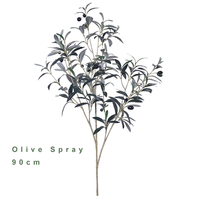 High Quality Wholesale Silk Greenery Olive Tree Branches Decor Olive Faux Olive Spray For Home Party