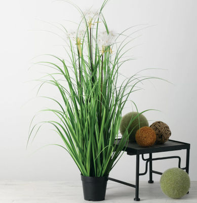 ODM Lifelike Interior Fabric Artificial Potted Floor Plants Fake Factory Onion Grass