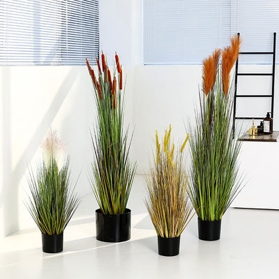 ODM Lifelike Interior Fabric Artificial Potted Floor Plants Fake Factory Onion Grass