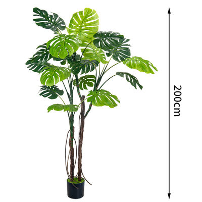 130/160/200/240cm Sizes Realistic PE Foliage artificial monstera plant for Indoor Tropical Decor