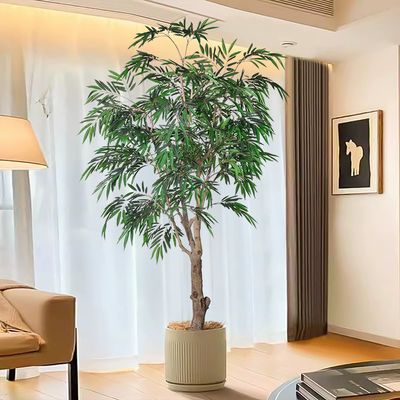 Pabrik Jual 280cm tanaman pot buatan faux pohon ara menangis untuk dekorasi interior elegan