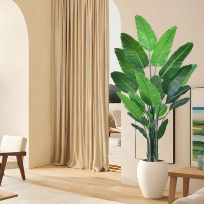 Faux Traveller's Palm Tree (artificial birds of paradise plant​) - 180cm/210cm Realistic PE Leaf Artificial Plant for Indoor Outdoor Decor