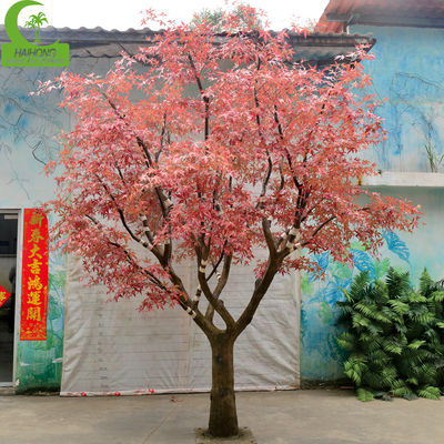 artificial 3.5-4.5 autumn flame dark red maple tree for wedding hotel shopping mall decoration