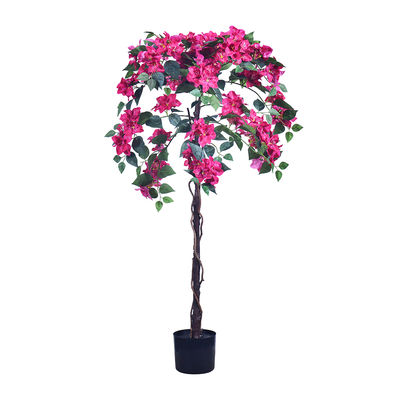 Haihong Produk Baru Pohon Bunga Bougainvillea Buatan 4 kaki 6 kaki Bougainvillea Dalam Pot Palsu Buatan untuk Dekorasi Rumah Hotel