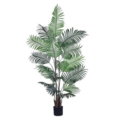 Grosir 180cm (5,9ft) Pohon Sawit Raksasa Indoor - J Style Areca Palm. Tumbuhan Raksasa Tinggi untuk Ruang Tamu. Haihong Factory Direct. Tumbuhan Sawit Palsu.