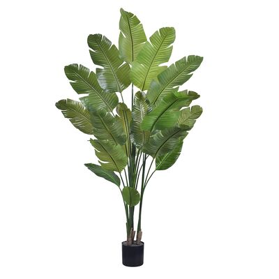 Haihong New Arrival Indoor Artificial Plants Bird Of Paradise Realistis Tanaman Artifisial Tropical Palm Dekorasi Salon Untuk Rumah