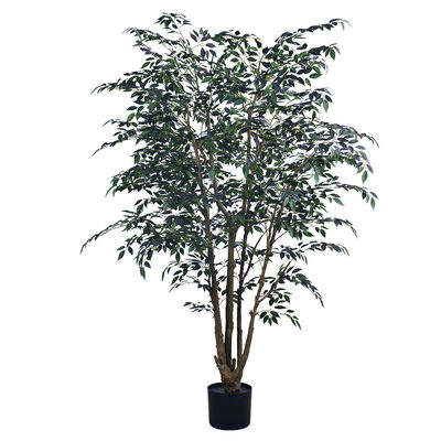Pohon Mini Ficus buatan yang mirip dengan kehidupan - Pohon Artistik di 7.5FT/9.2FT, Low Maintenance untuk Spa Mewah & Desain Interior Restoran