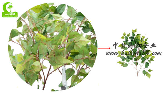 Factory Customizable Good-Looking Artificial White Birch Tree With Three Trunk Green Garden Landscaping